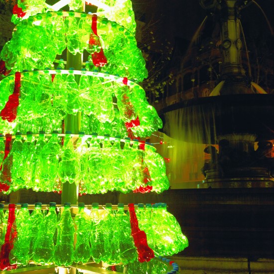 plastic bottle christmas tree